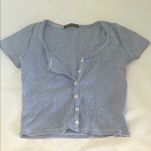 Brandy Melville Striped Button Down Shirt